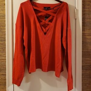 Forever 21 PLUS Womens 3X Red Cute Design Sweater
